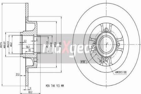 Maxgear 19-1910 - Bremžu diski www.autospares.lv