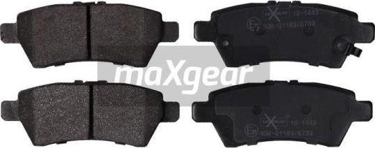 Maxgear 19-1443 - Brake Pad Set, disc brake www.autospares.lv