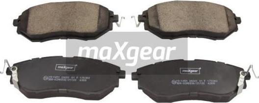 Maxgear 19-1451 - Bremžu uzliku kompl., Disku bremzes www.autospares.lv