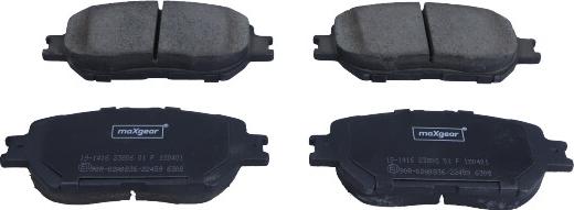 Maxgear 19-1416 - Тормозные колодки, дисковые, комплект www.autospares.lv