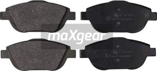 Maxgear 19-1553 - Тормозные колодки, дисковые, комплект www.autospares.lv