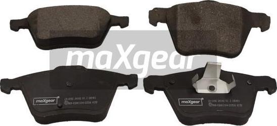 Maxgear 19-1092 - Тормозные колодки, дисковые, комплект www.autospares.lv