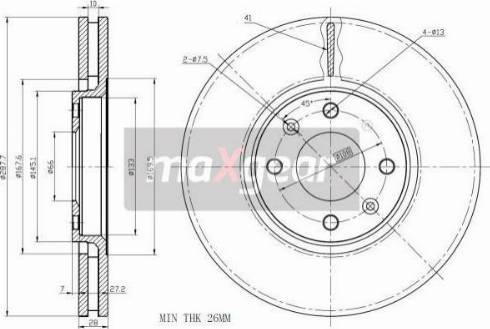 Maxgear 19-1067MAX - Тормозной диск www.autospares.lv