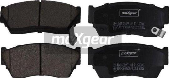 Maxgear 19-1148 - Bremžu uzliku kompl., Disku bremzes www.autospares.lv