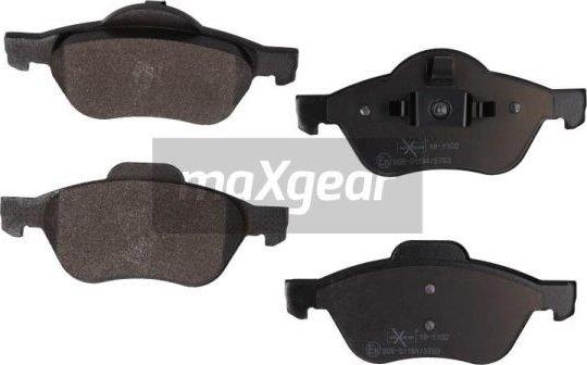 Maxgear 19-1102 - Тормозные колодки, дисковые, комплект www.autospares.lv