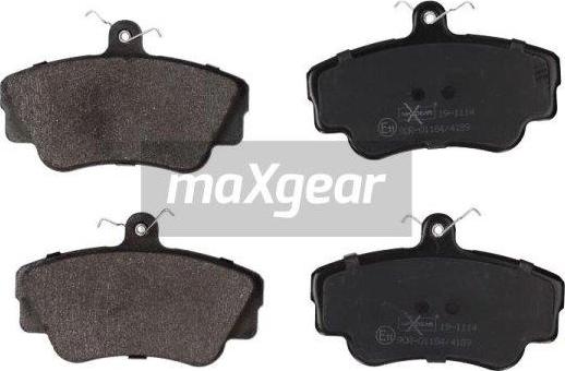 Maxgear 19-1114 - Bremžu uzliku kompl., Disku bremzes www.autospares.lv