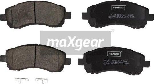 Maxgear 19-1396 - Тормозные колодки, дисковые, комплект www.autospares.lv