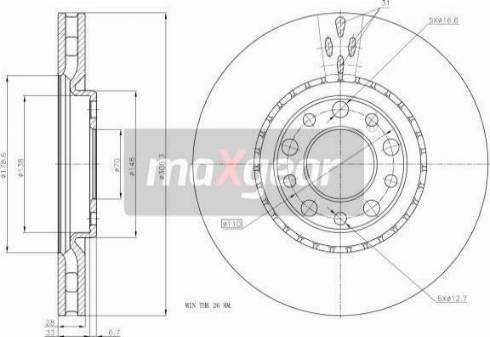 Maxgear 19-1325MAX - Bremžu diski www.autospares.lv