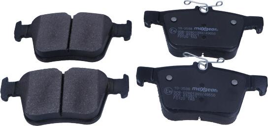 Maxgear 19-3598 - Тормозные колодки, дисковые, комплект www.autospares.lv