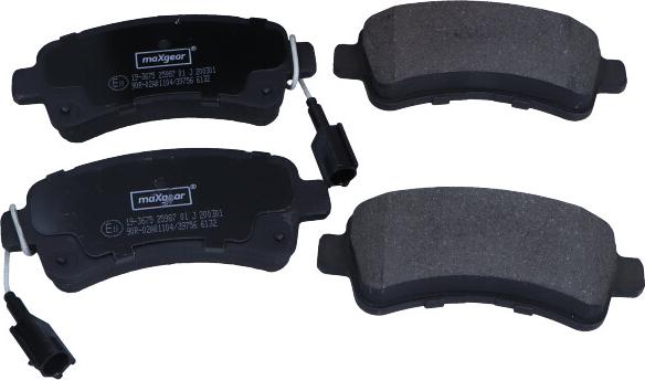 Maxgear 19-3675 - Bremžu uzliku kompl., Disku bremzes www.autospares.lv