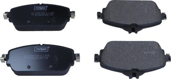 Maxgear 19-3676 - Brake Pad Set, disc brake www.autospares.lv