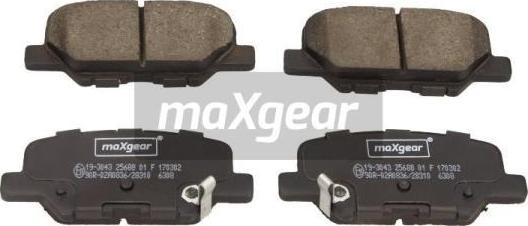 Maxgear 19-3043 - Bremžu uzliku kompl., Disku bremzes www.autospares.lv