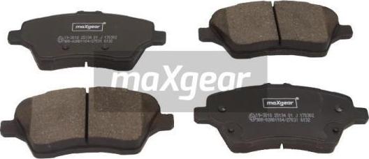 Maxgear 19-3018 - Тормозные колодки, дисковые, комплект www.autospares.lv