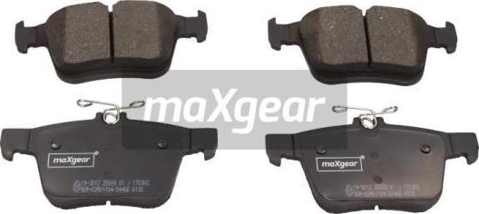 Maxgear 19-3012 - Тормозные колодки, дисковые, комплект www.autospares.lv