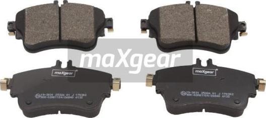 Maxgear 19-3031 - Bremžu uzliku kompl., Disku bremzes www.autospares.lv