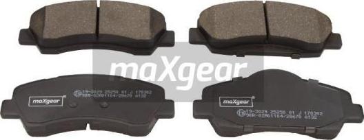 Maxgear 19-3029 - Bremžu uzliku kompl., Disku bremzes www.autospares.lv