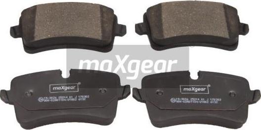 Maxgear 19-3026 - Тормозные колодки, дисковые, комплект www.autospares.lv