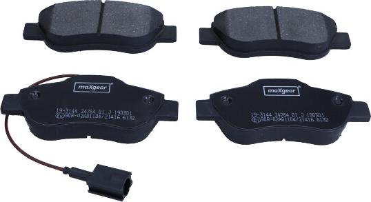 Maxgear 19-3144 - Brake Pad Set, disc brake www.autospares.lv