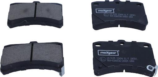 Maxgear 19-3135 - Bremžu uzliku kompl., Disku bremzes www.autospares.lv