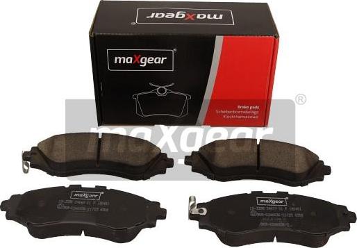 Maxgear 19-3398 - Bremžu uzliku kompl., Disku bremzes www.autospares.lv