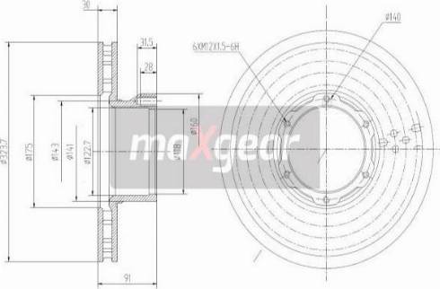 Maxgear 19-3360 - Bremžu diski www.autospares.lv