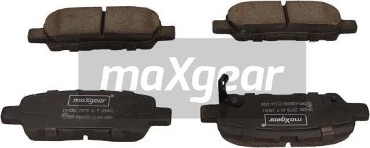 Maxgear 19-3381 - Тормозные колодки, дисковые, комплект www.autospares.lv