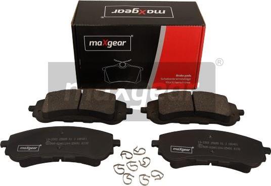 Maxgear 19-3383 - Bremžu uzliku kompl., Disku bremzes www.autospares.lv