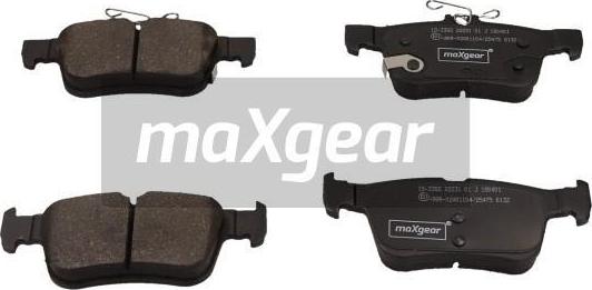 Maxgear 19-3382 - Brake Pad Set, disc brake www.autospares.lv