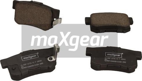 Maxgear 19-3387 - Тормозные колодки, дисковые, комплект www.autospares.lv