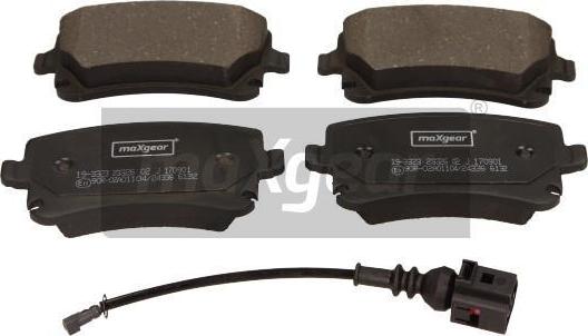 Maxgear 19-3323 - Тормозные колодки, дисковые, комплект www.autospares.lv