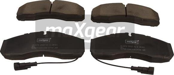 Maxgear 19-3379 - Тормозные колодки, дисковые, комплект www.autospares.lv