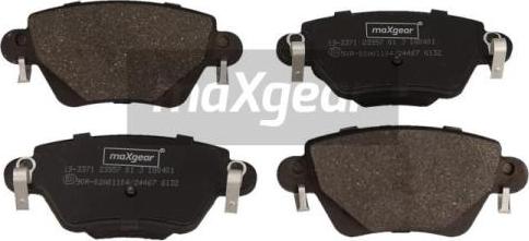 Maxgear 19-3371 - Brake Pad Set, disc brake www.autospares.lv