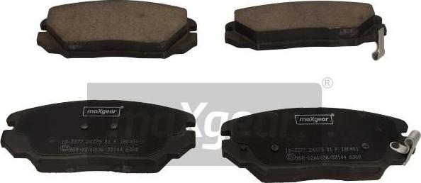 Maxgear 19-3377 - Brake Pad Set, disc brake www.autospares.lv