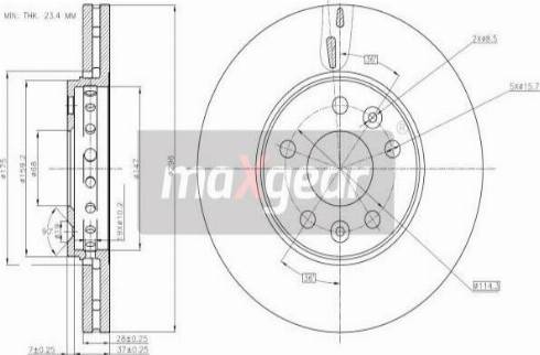 Maxgear 19-3241 - Bremžu diski www.autospares.lv