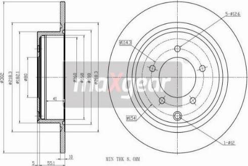 Maxgear 19-3214 - Bremžu diski www.autospares.lv