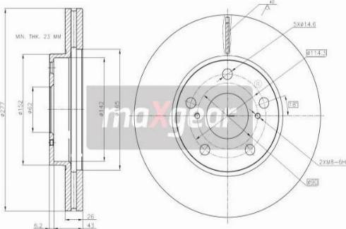 Maxgear 19-3216 - Bremžu diski www.autospares.lv