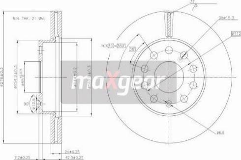 Maxgear 19-3238 - Bremžu diski www.autospares.lv