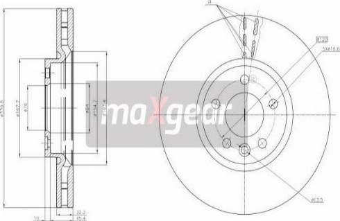 Maxgear 19-3221 - Bremžu diski www.autospares.lv