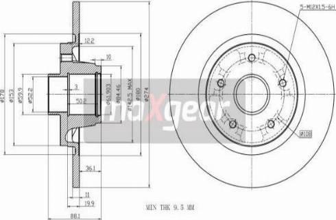 Maxgear 19-3228 - Bremžu diski www.autospares.lv