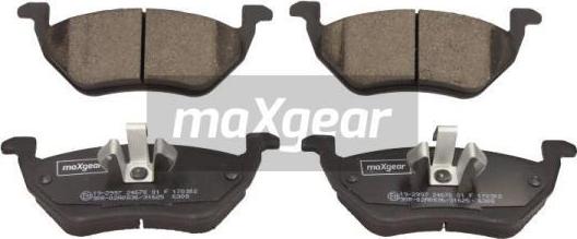 Maxgear 19-2997 - Bremžu uzliku kompl., Disku bremzes www.autospares.lv