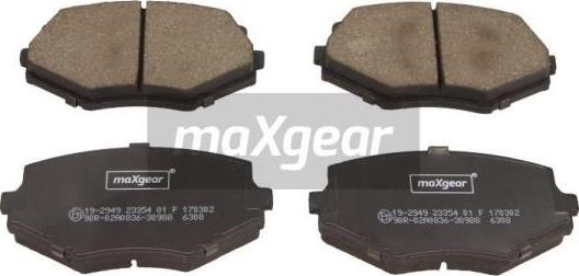 Maxgear 19-2949 - Bremžu uzliku kompl., Disku bremzes www.autospares.lv