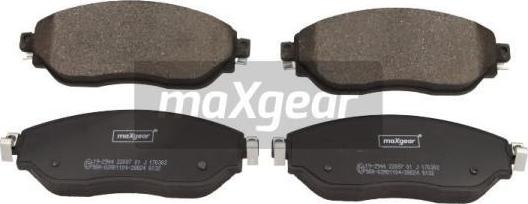 Maxgear 19-2944 - Bremžu uzliku kompl., Disku bremzes www.autospares.lv