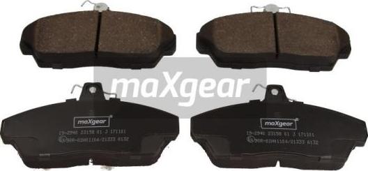 Maxgear 19-2940 - Тормозные колодки, дисковые, комплект www.autospares.lv