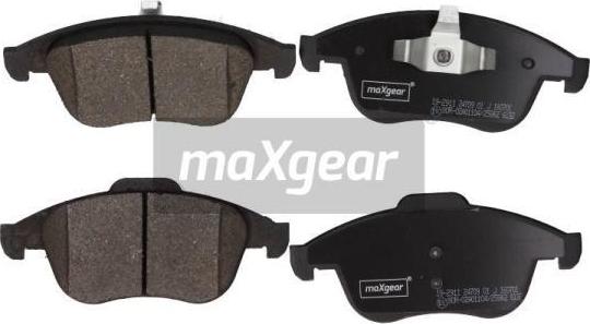 Maxgear 19-2911 - Bremžu uzliku kompl., Disku bremzes autospares.lv