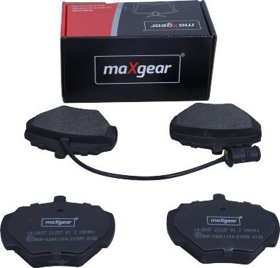 Maxgear 19-2937 - Тормозные колодки, дисковые, комплект www.autospares.lv