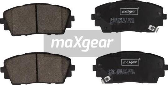 Maxgear 19-2924 - Тормозные колодки, дисковые, комплект www.autospares.lv