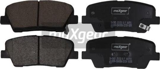 Maxgear 19-2925 - Bremžu uzliku kompl., Disku bremzes www.autospares.lv