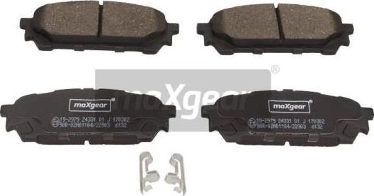 Maxgear 19-2979 - Тормозные колодки, дисковые, комплект www.autospares.lv