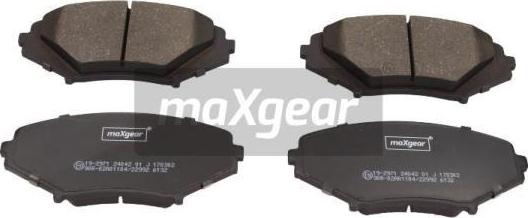 Maxgear 19-2971 - Bremžu uzliku kompl., Disku bremzes www.autospares.lv