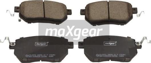 Maxgear 19-2972 - Brake Pad Set, disc brake www.autospares.lv